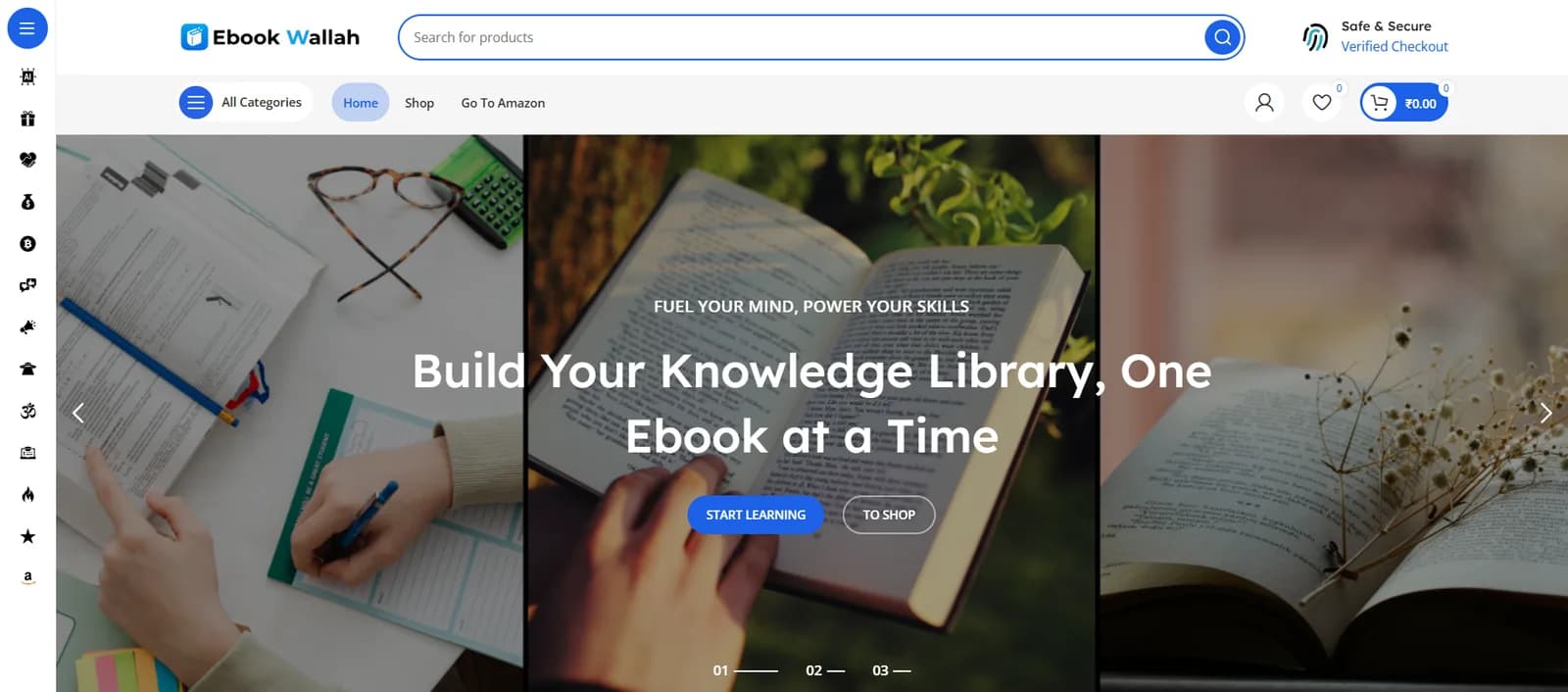 Ebook Wallah website interface